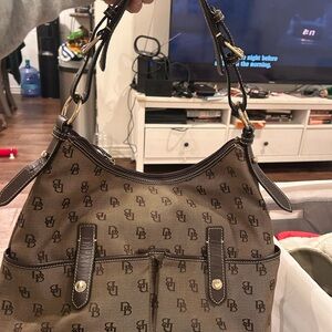 Dooney & Bourke Brown Monogram Shoulder Bag